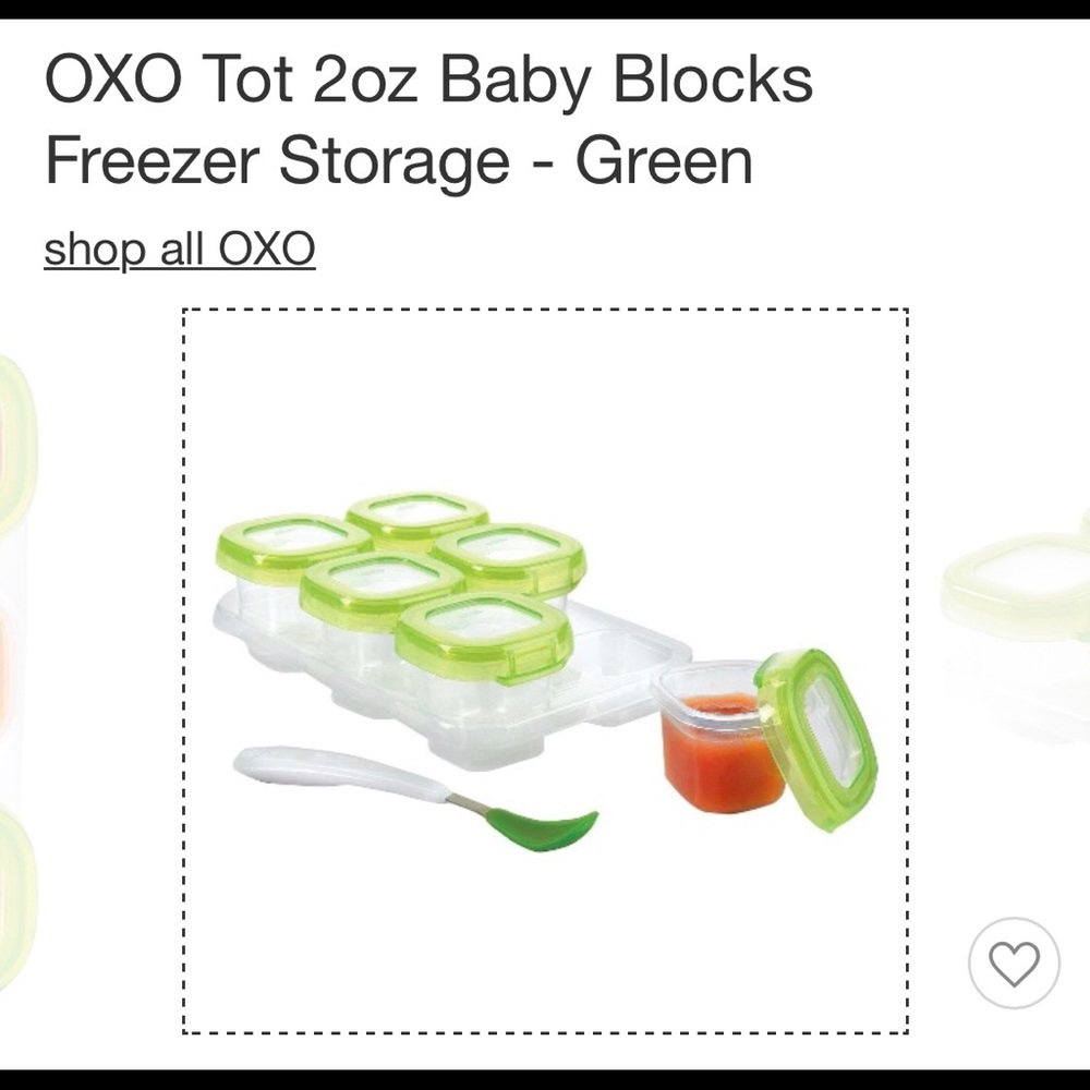 Oxo freezer storage baby food containers